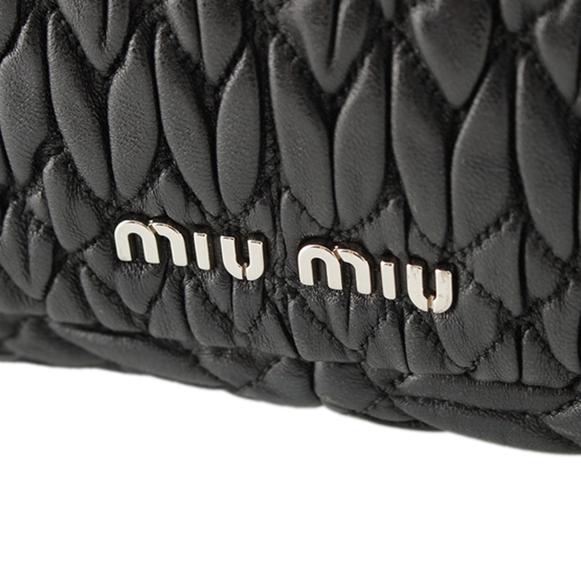 Miu Miu Matelasse Nappa Crystal Chain Satchel