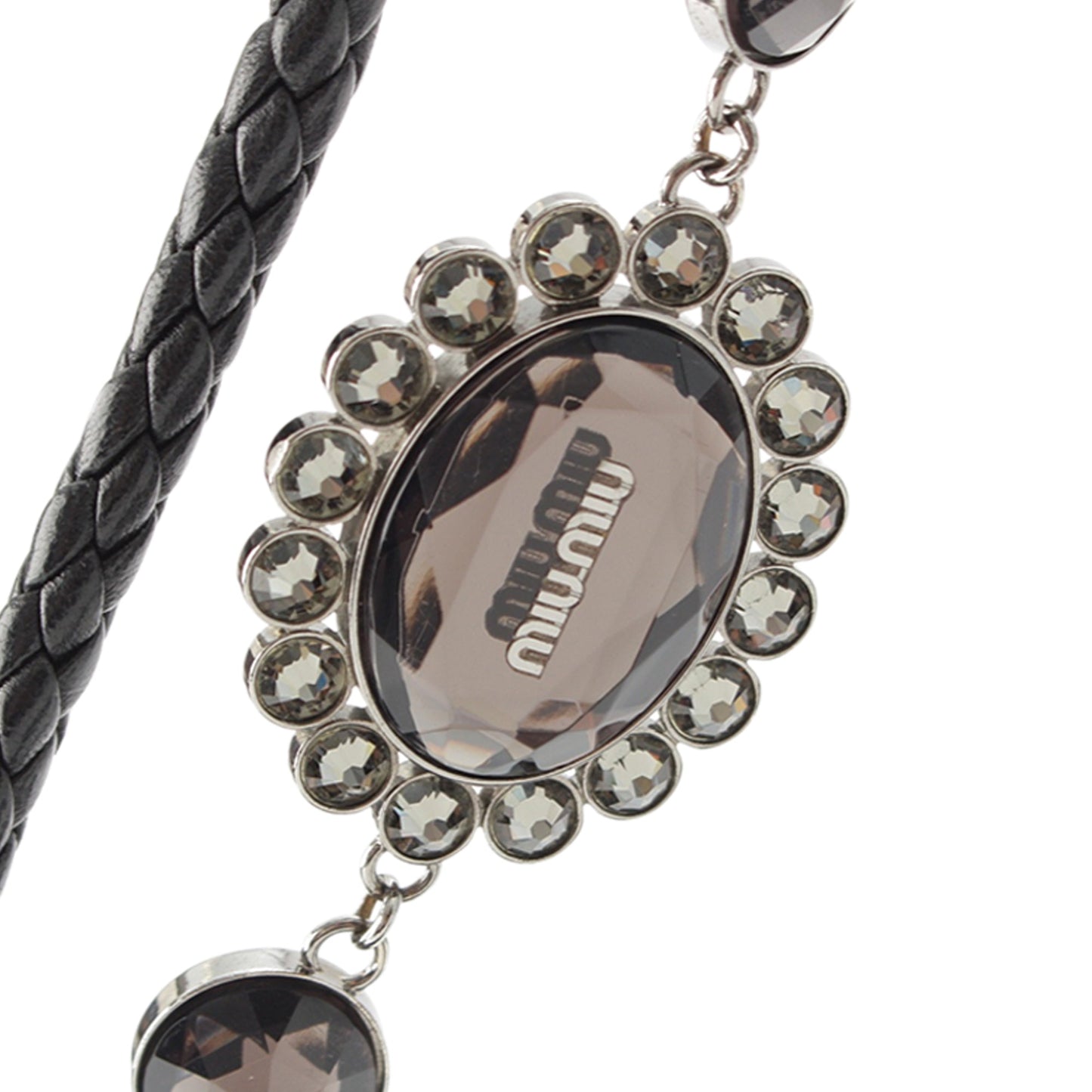 Miu Miu Matelasse Nappa Crystal Chain Satchel
