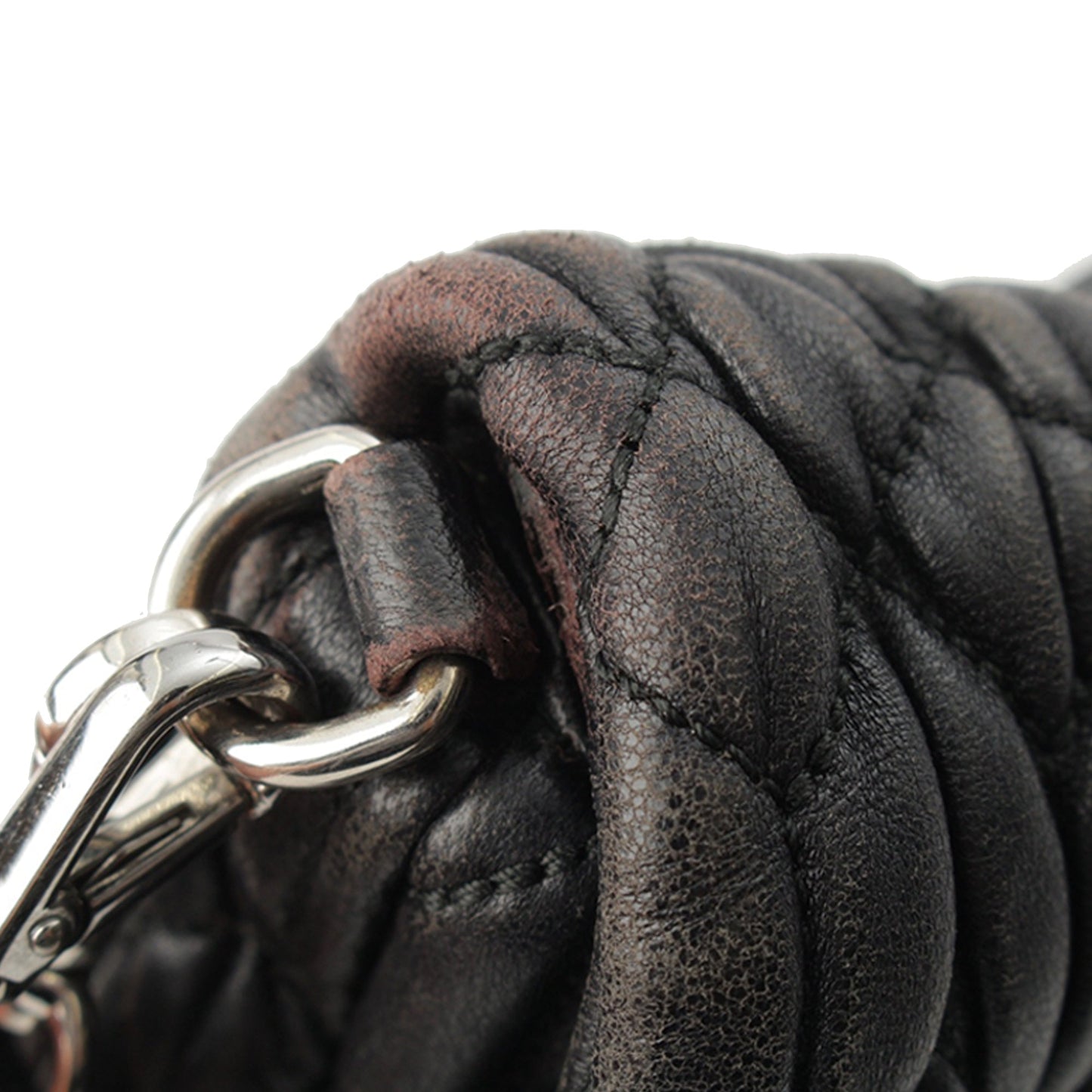 Miu Miu Matelasse Nappa Crystal Chain Satchel