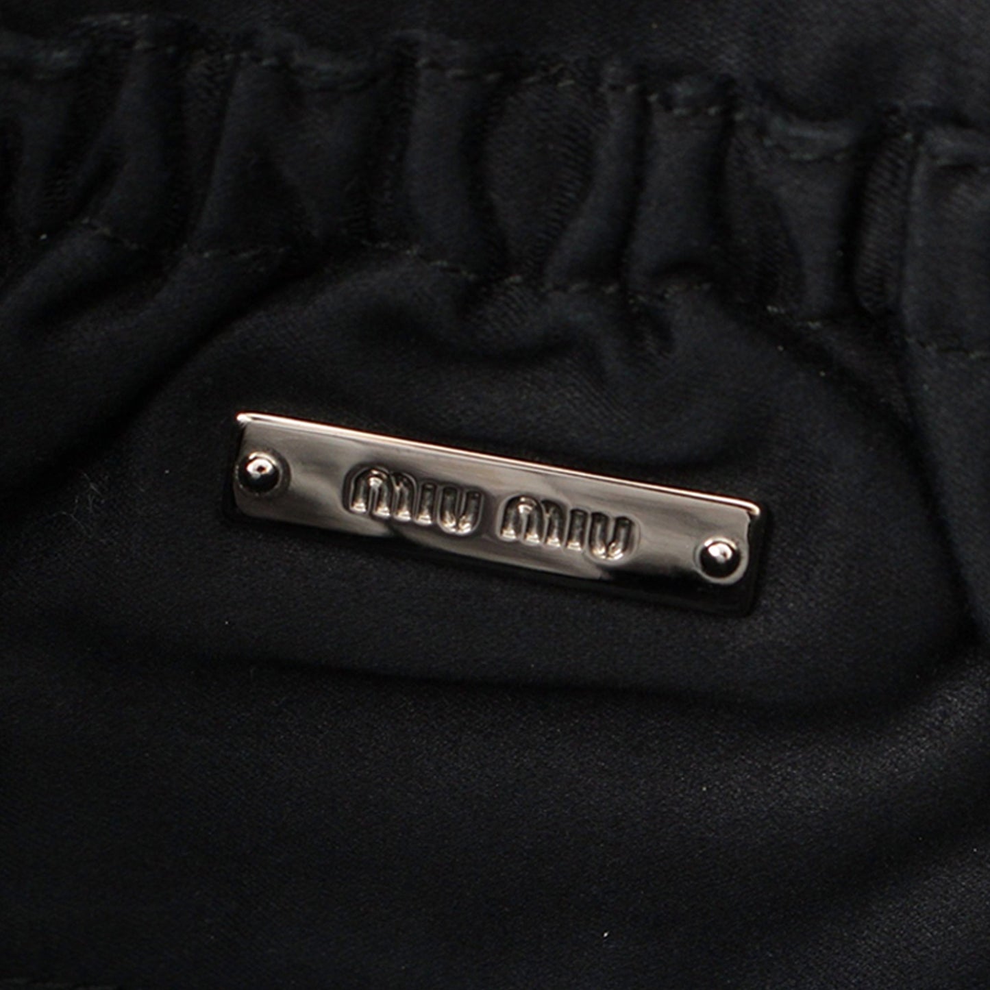 Miu Miu Matelasse Nappa Crystal Chain Satchel