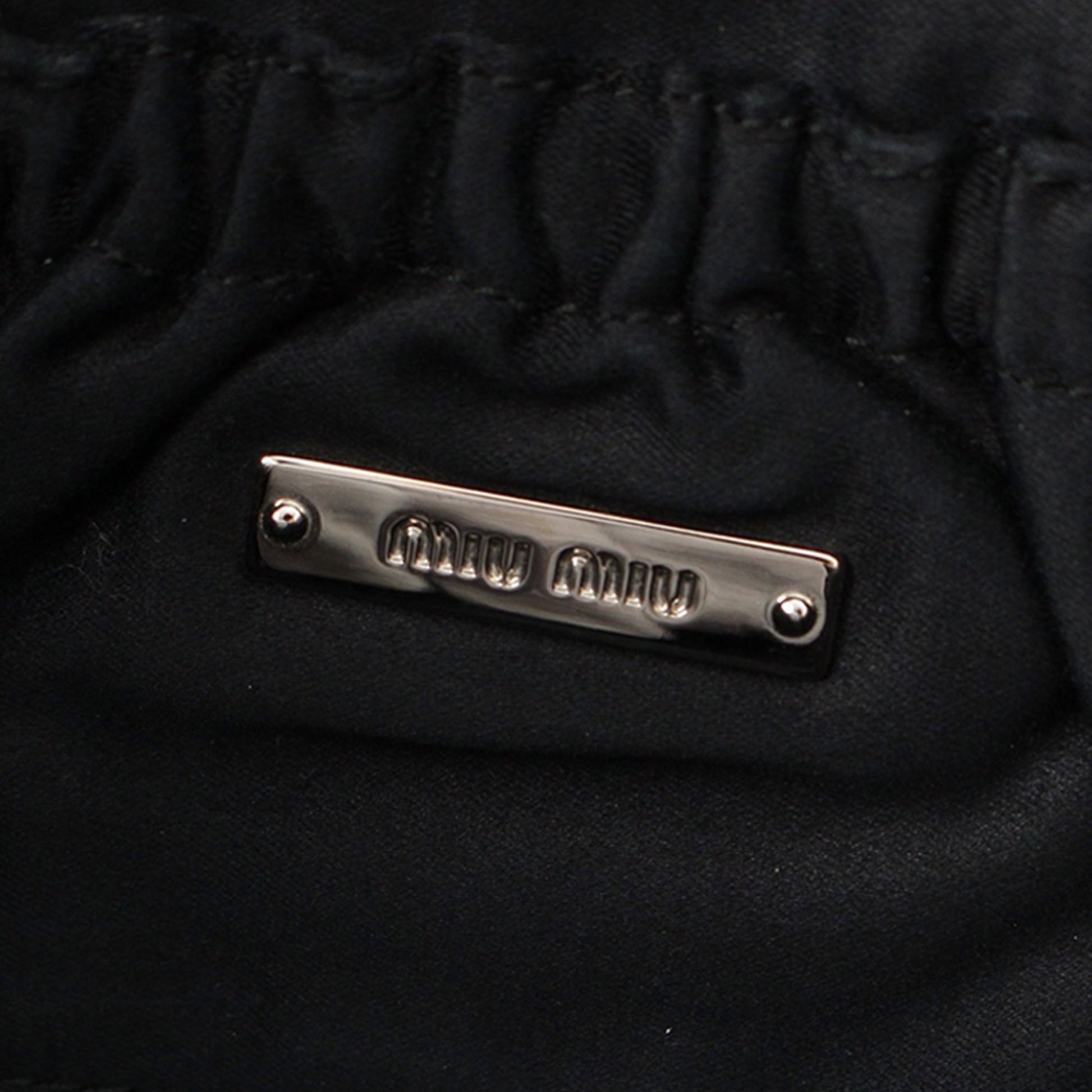 Miu Miu Matelasse Nappa Crystal Chain Satchel