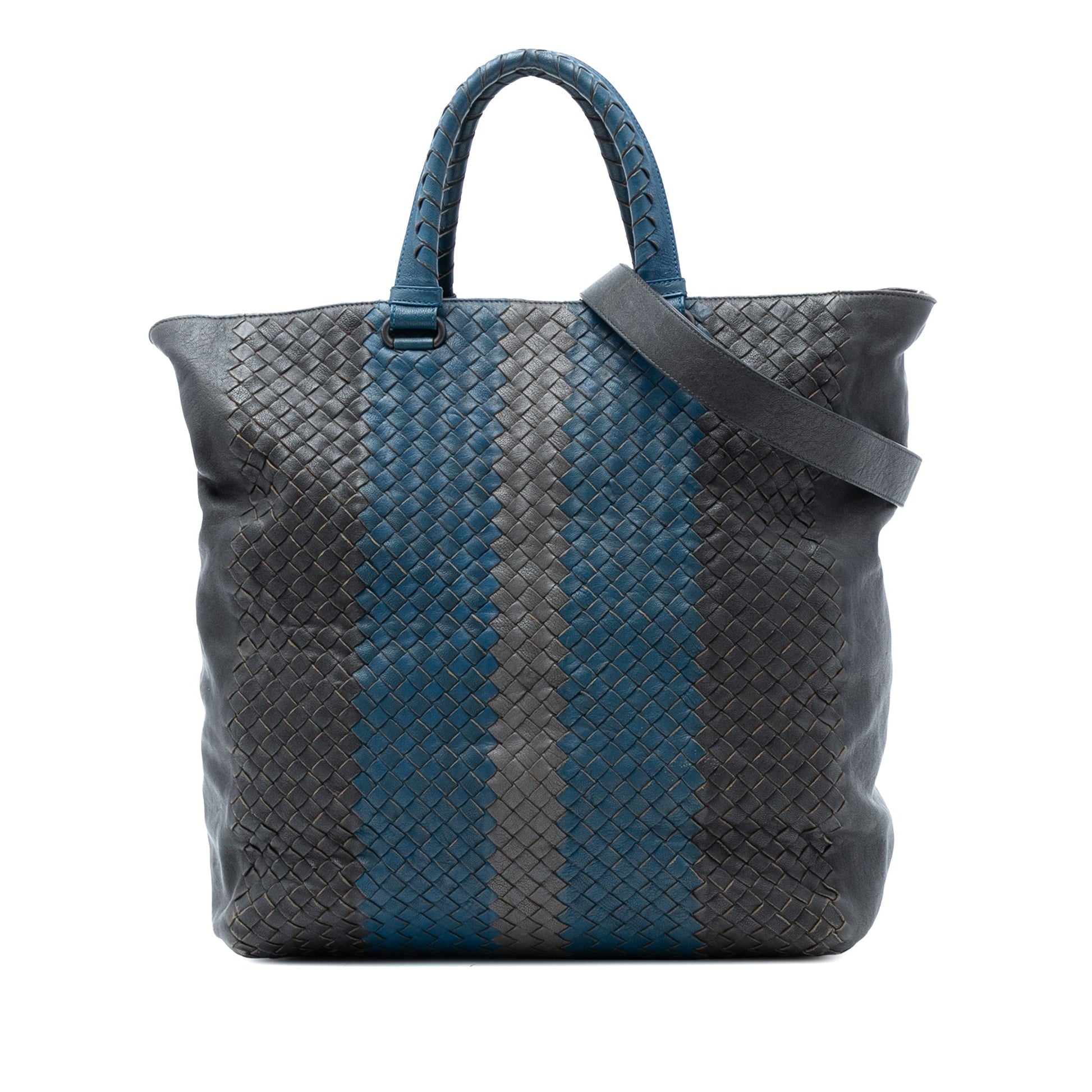 Bottega Veneta Tricolor Nappa Intrecciato Convertible Tote