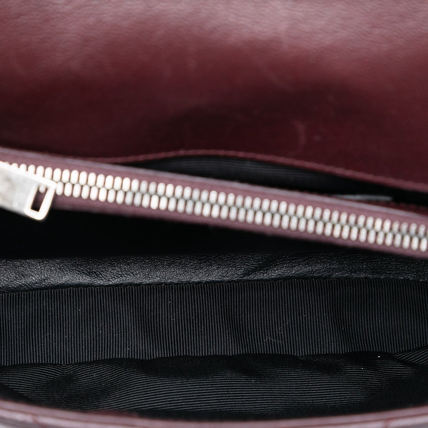 Saint Laurent Medium Quilted Chevron Sheepskin College Satchel