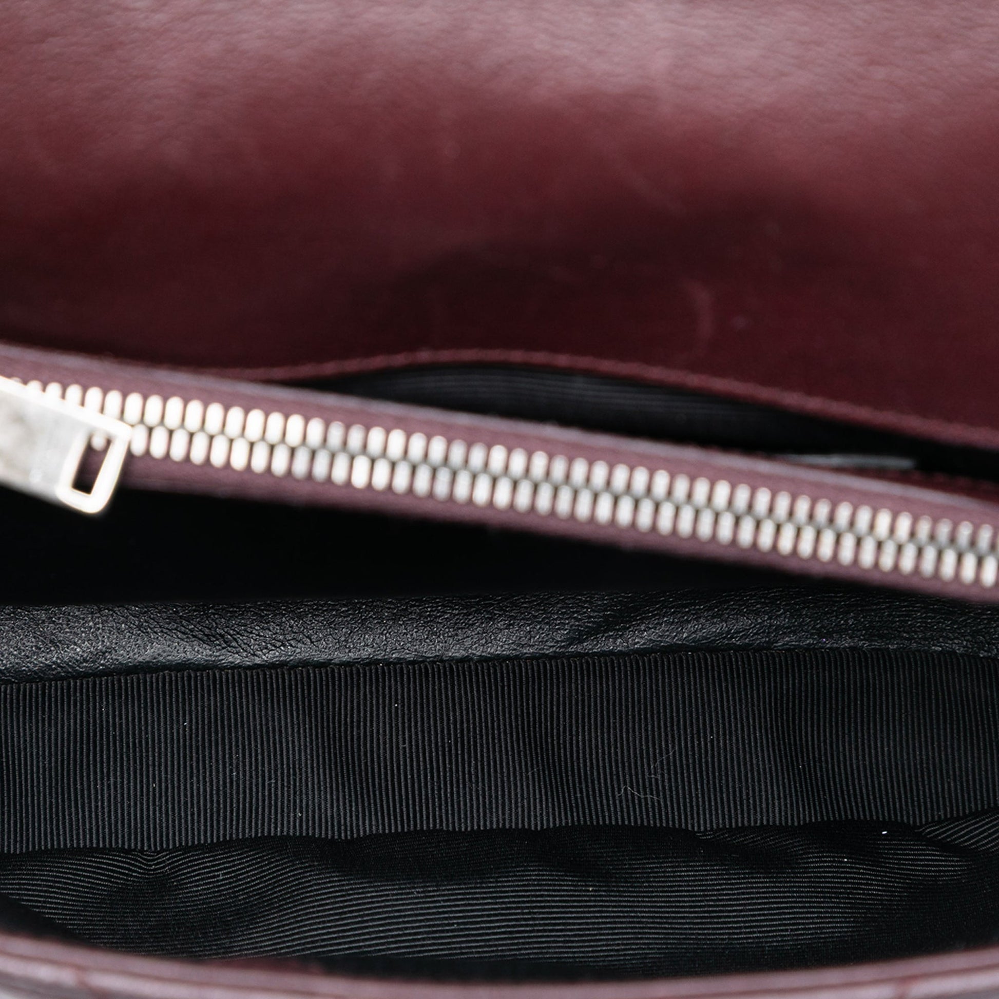 Saint Laurent Medium Quilted Chevron Sheepskin College Satchel