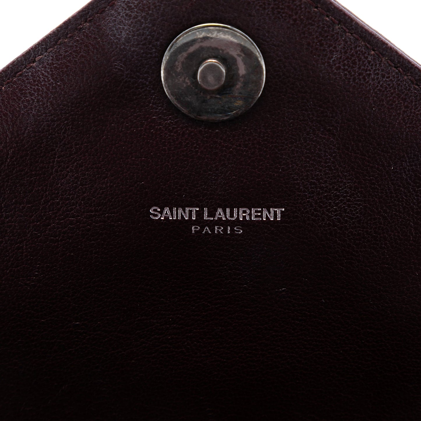 Saint Laurent Medium Quilted Chevron Sheepskin College Satchel
