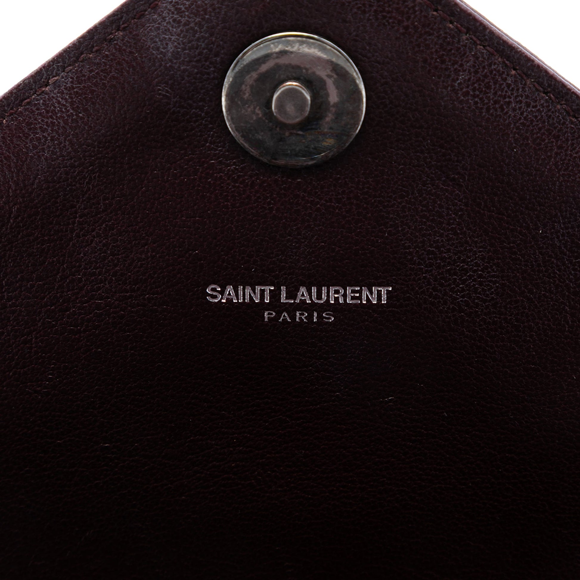 Saint Laurent Medium Quilted Chevron Sheepskin College Satchel