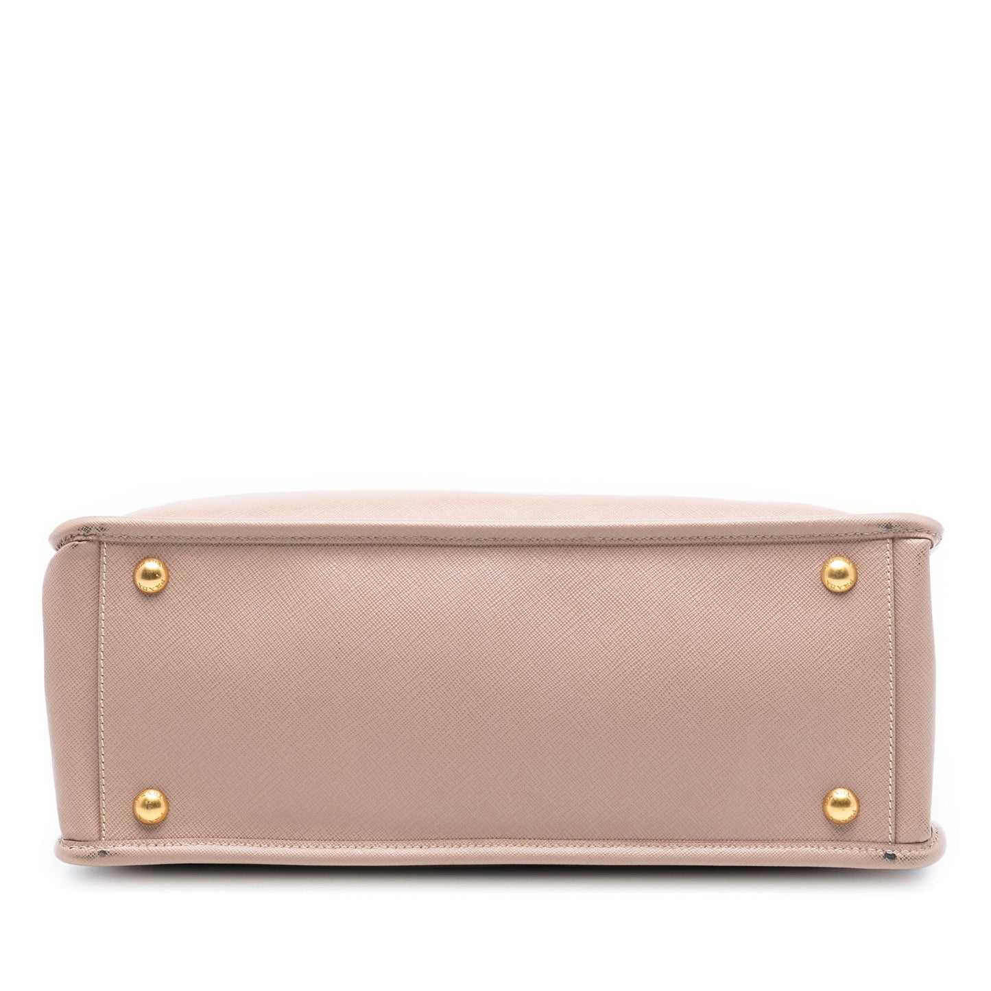 Prada Saffiano Lux Double Zip Frame Tote