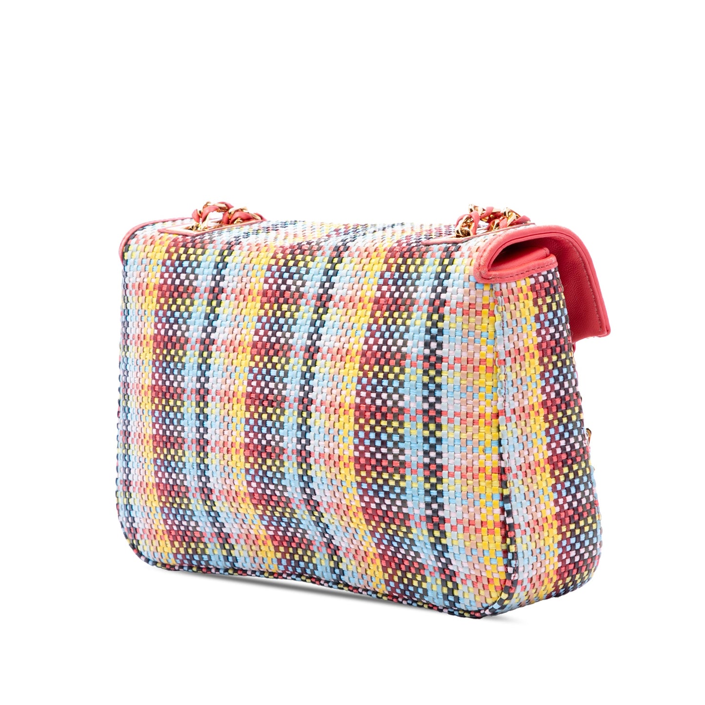 Fendi Multicolor Woven Nappa Be Baguette Crossbody