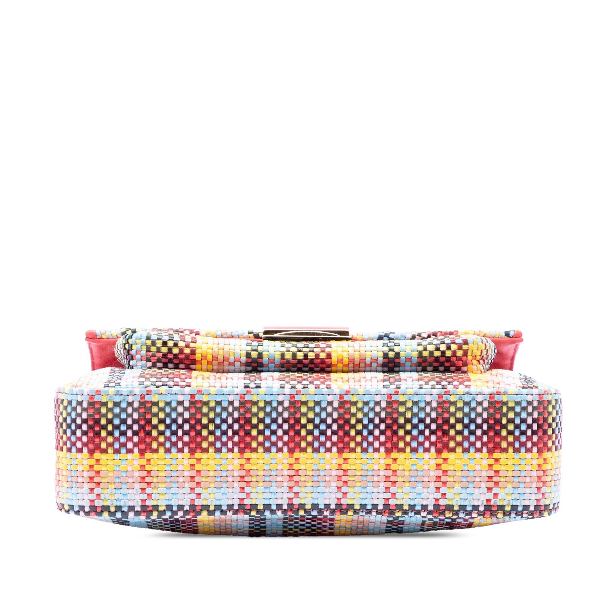 Fendi Multicolor Woven Nappa Be Baguette Crossbody