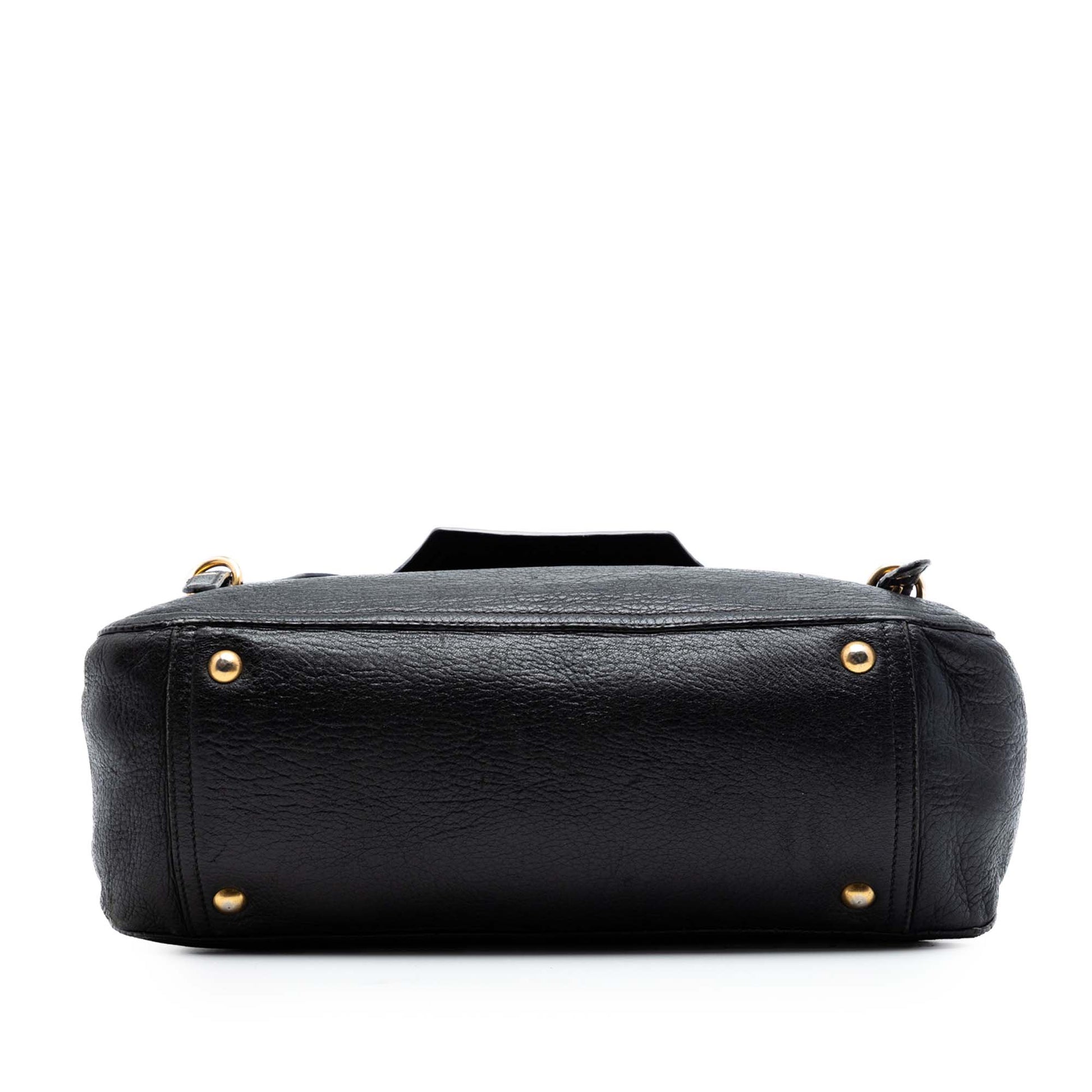 Miu Miu Cervo Deerskin Buckles East West Satchel