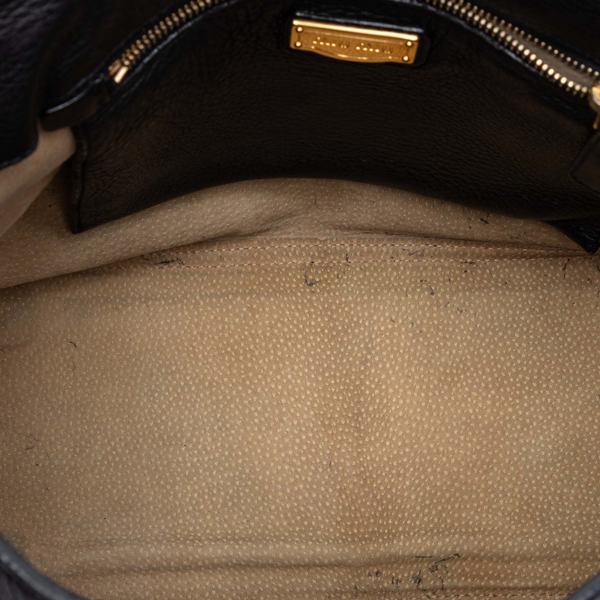 Miu Miu Cervo Deerskin Buckles East West Satchel
