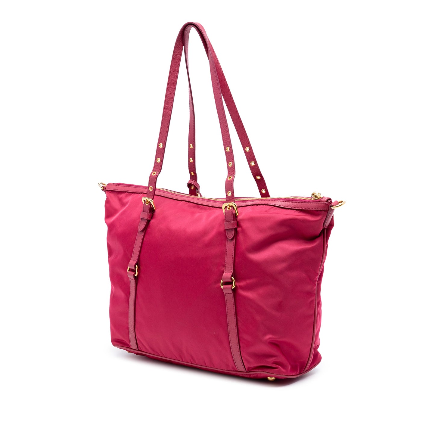 Prada Saffiano Trimmed Tessuto Satchel