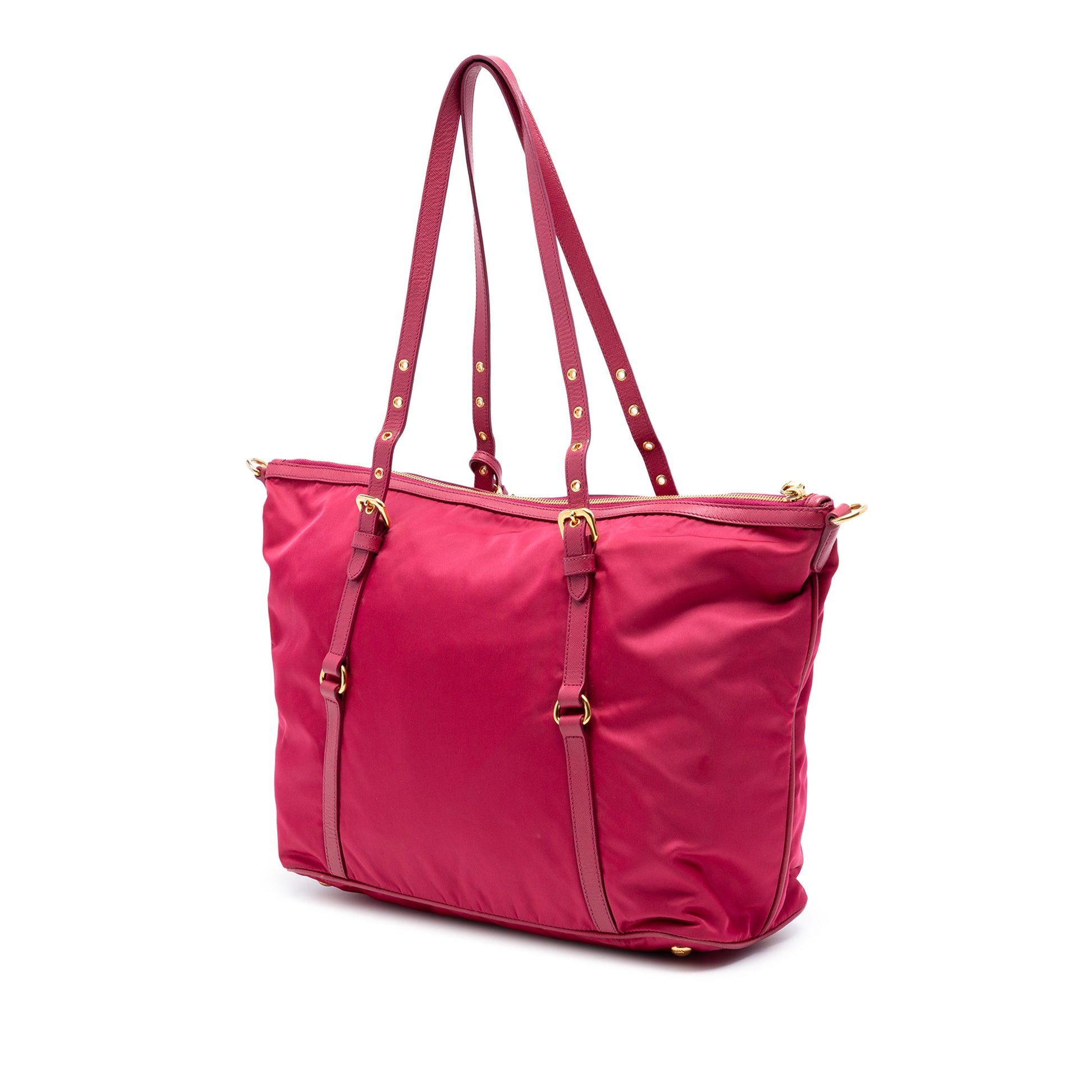 Prada Saffiano Trimmed Tessuto Satchel