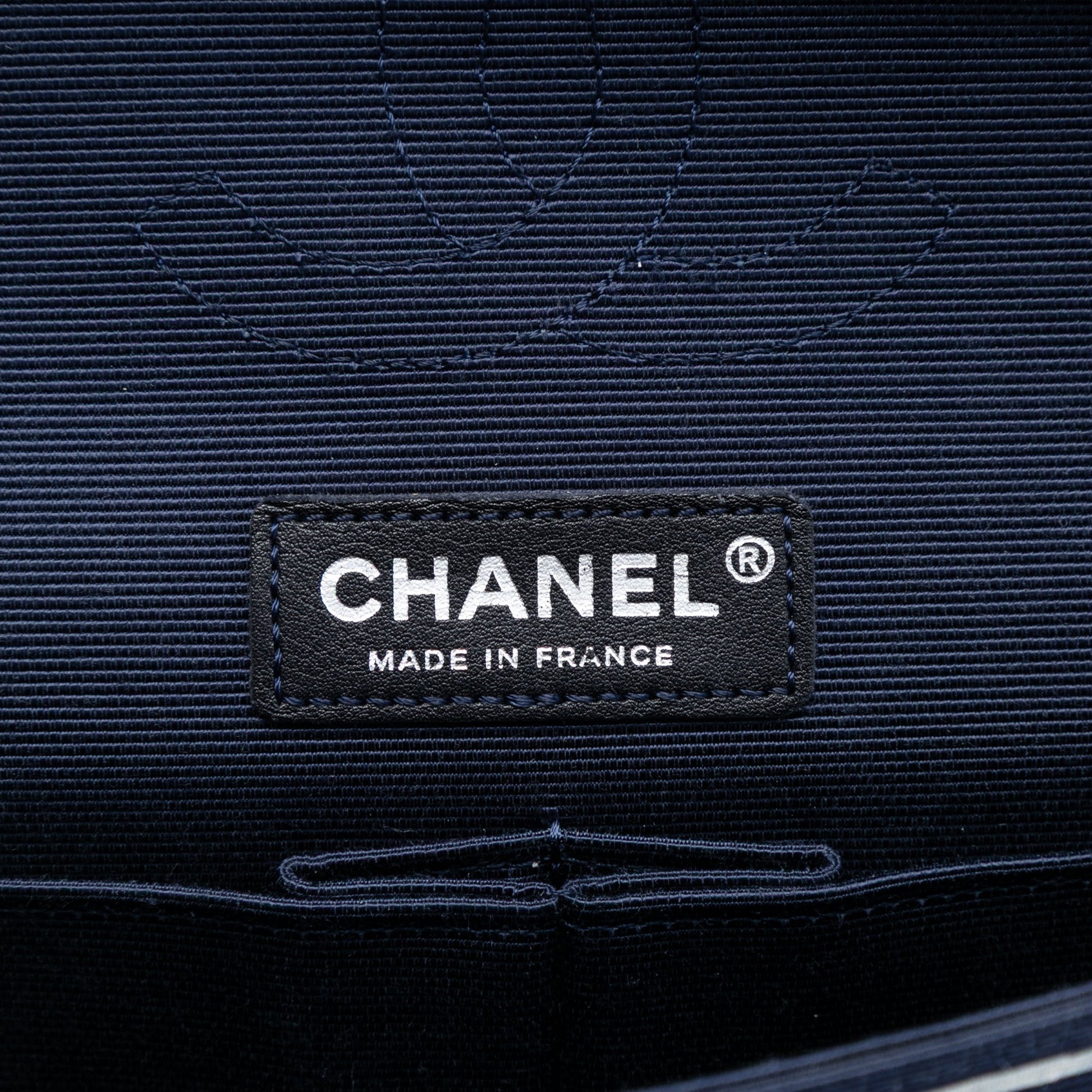 Chanel Medium Classic Printed Grosgrain Double Flap