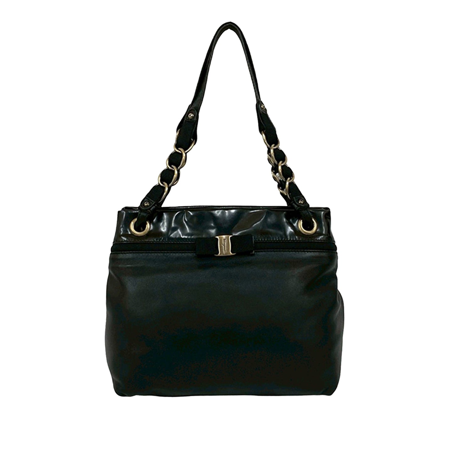 Ferragamo Leather Vara Bow Shoulder Bag
