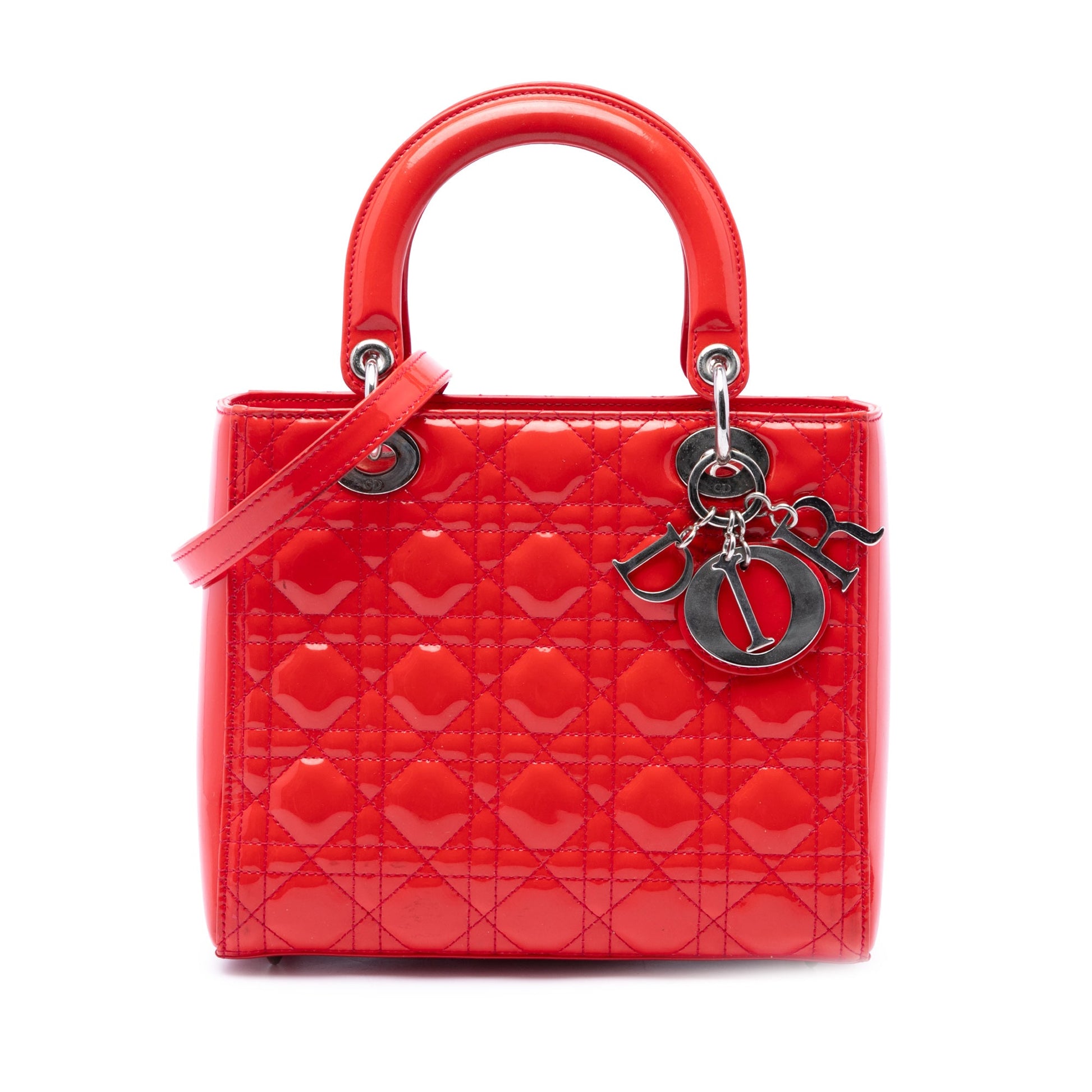 Dior Medium Patent Cannage Lady Dior
