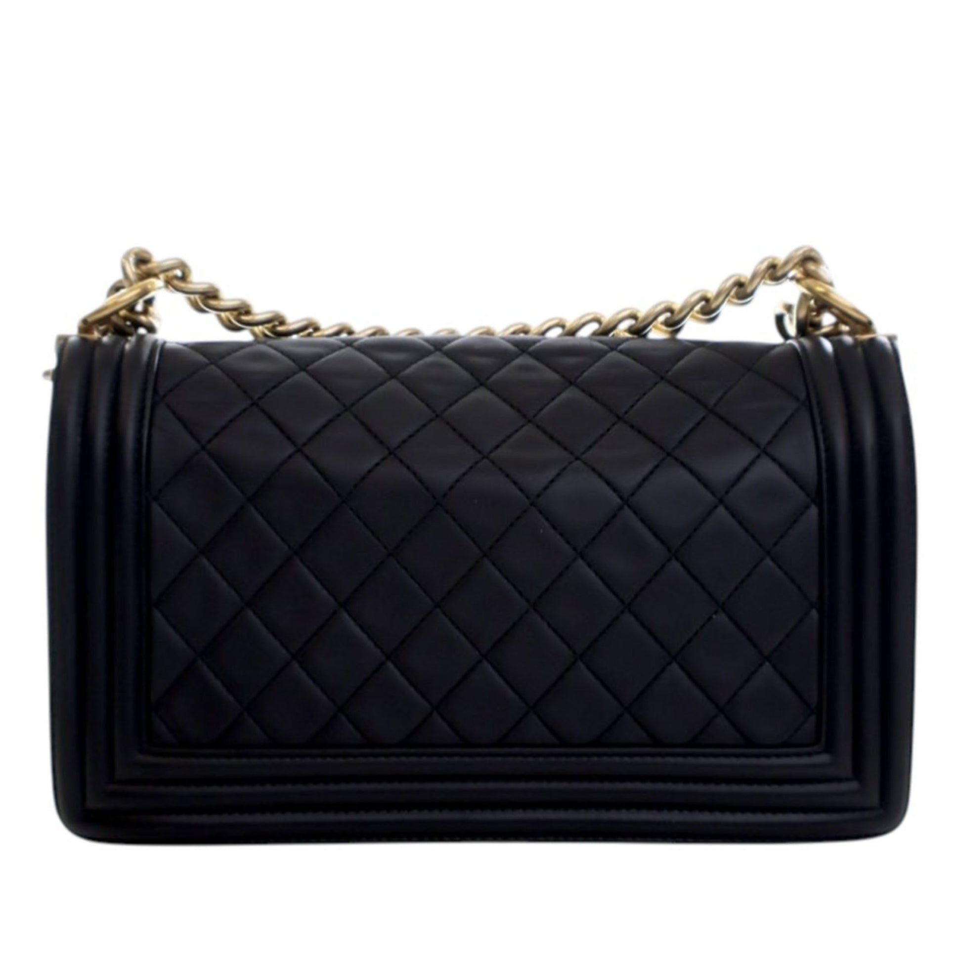 Chanel Old Medium Quilted Lambskin Boy Flap
