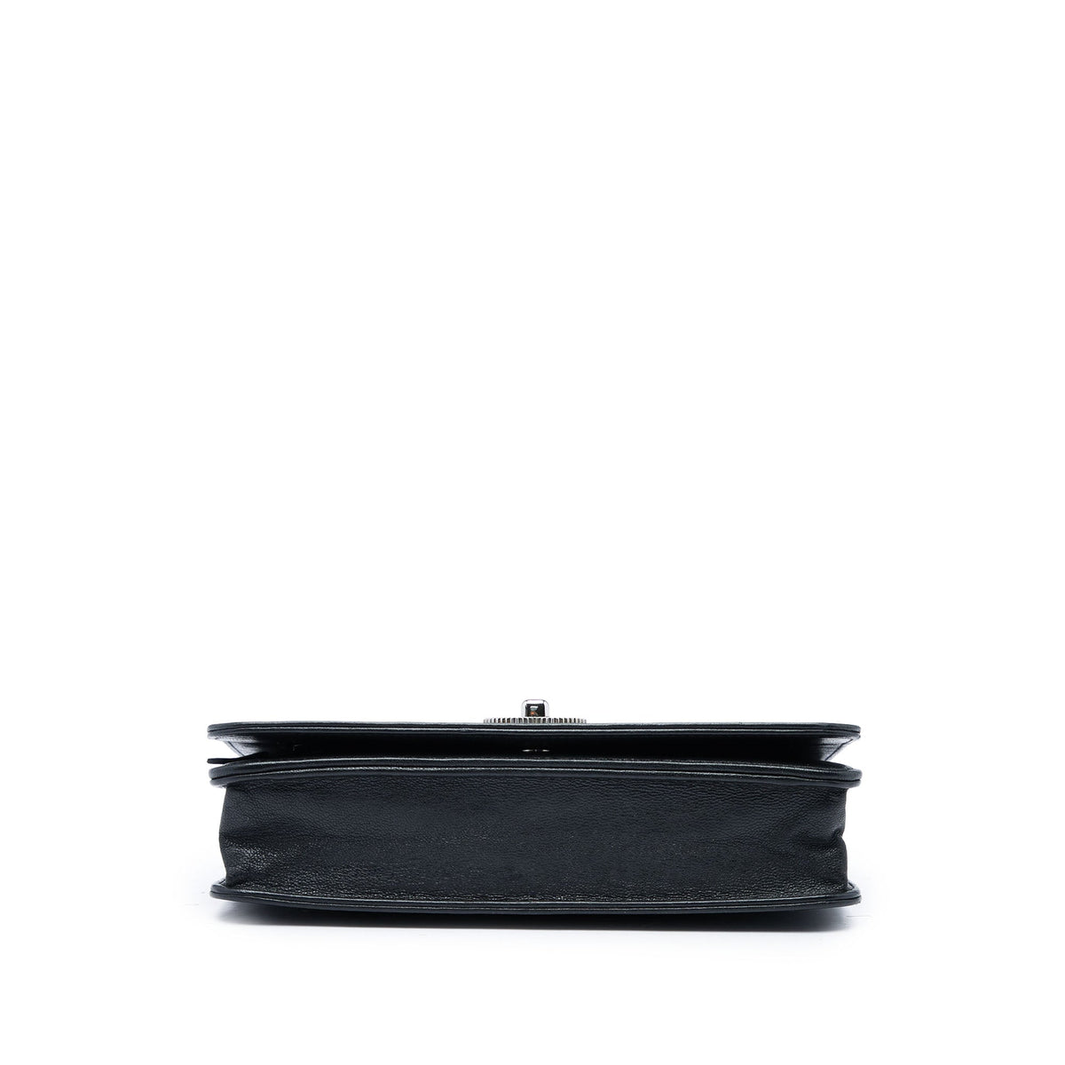 Chanel Quilted Sheepskin Mademoiselle Wallet on Chain — Black