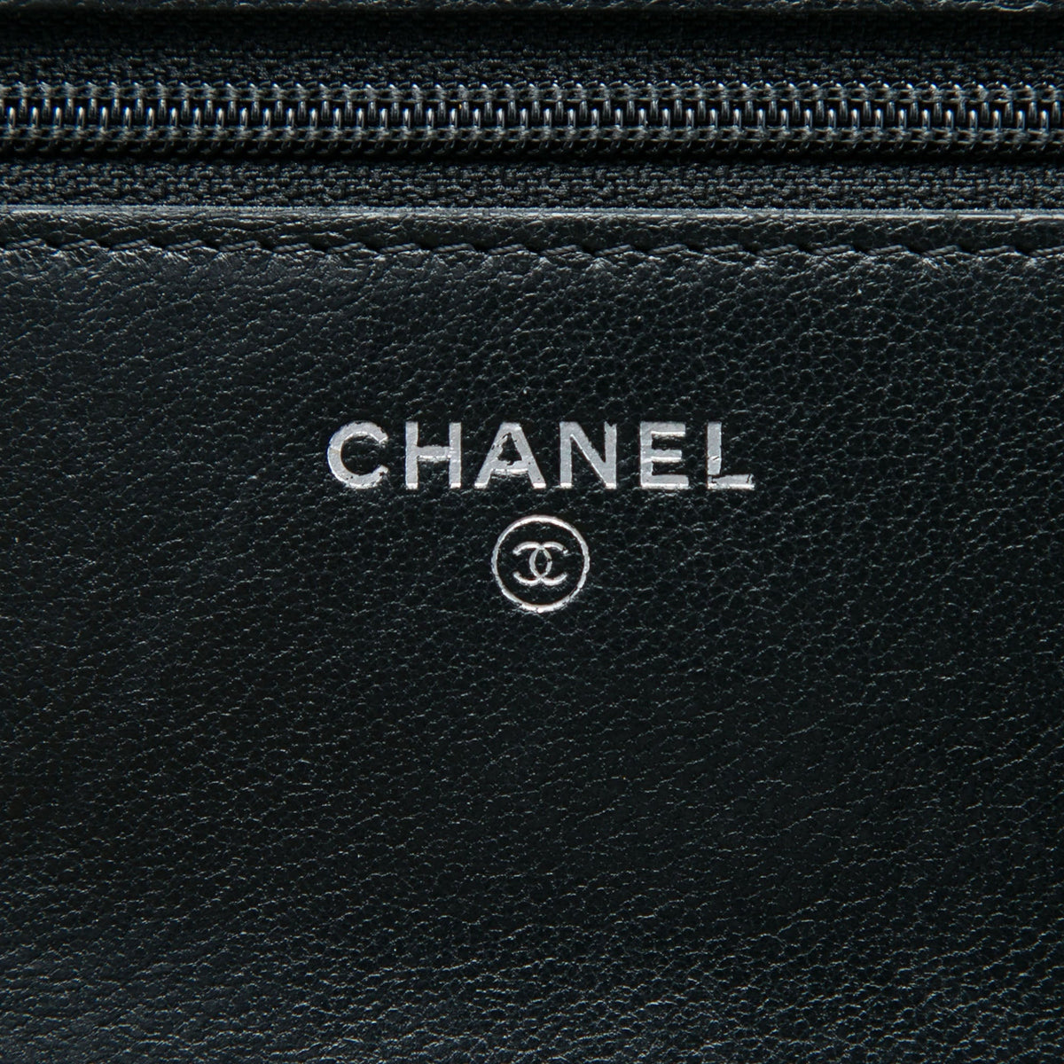 Chanel Quilted Sheepskin Mademoiselle Wallet on Chain — Black