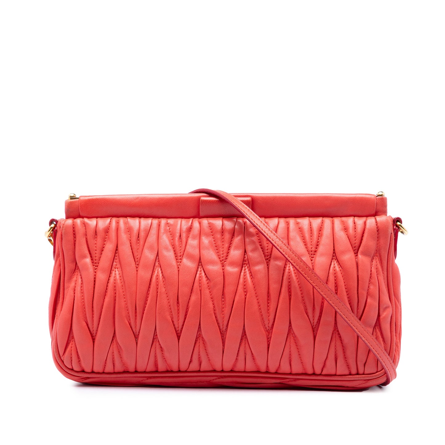 Miu Miu Matelasse Nappa Frame Shoulder Bag