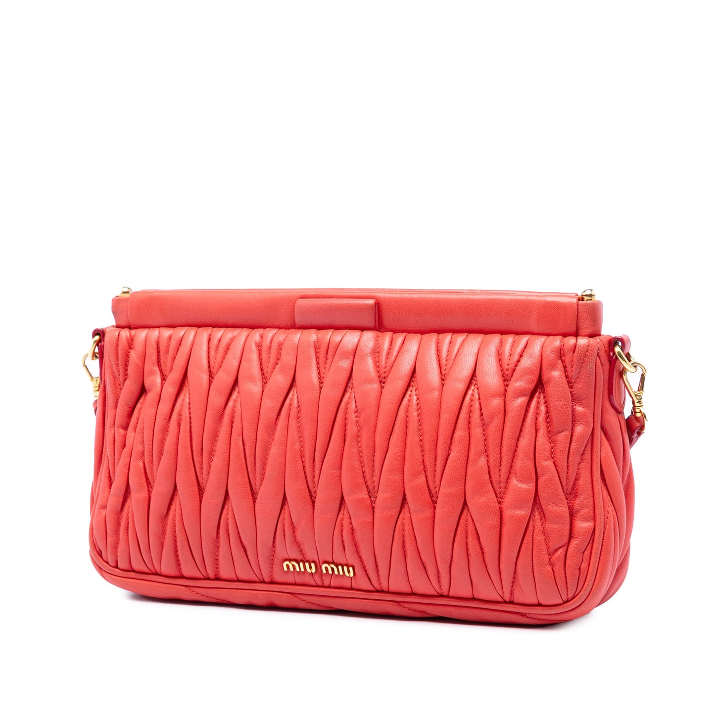 Miu Miu Matelasse Nappa Frame Shoulder Bag