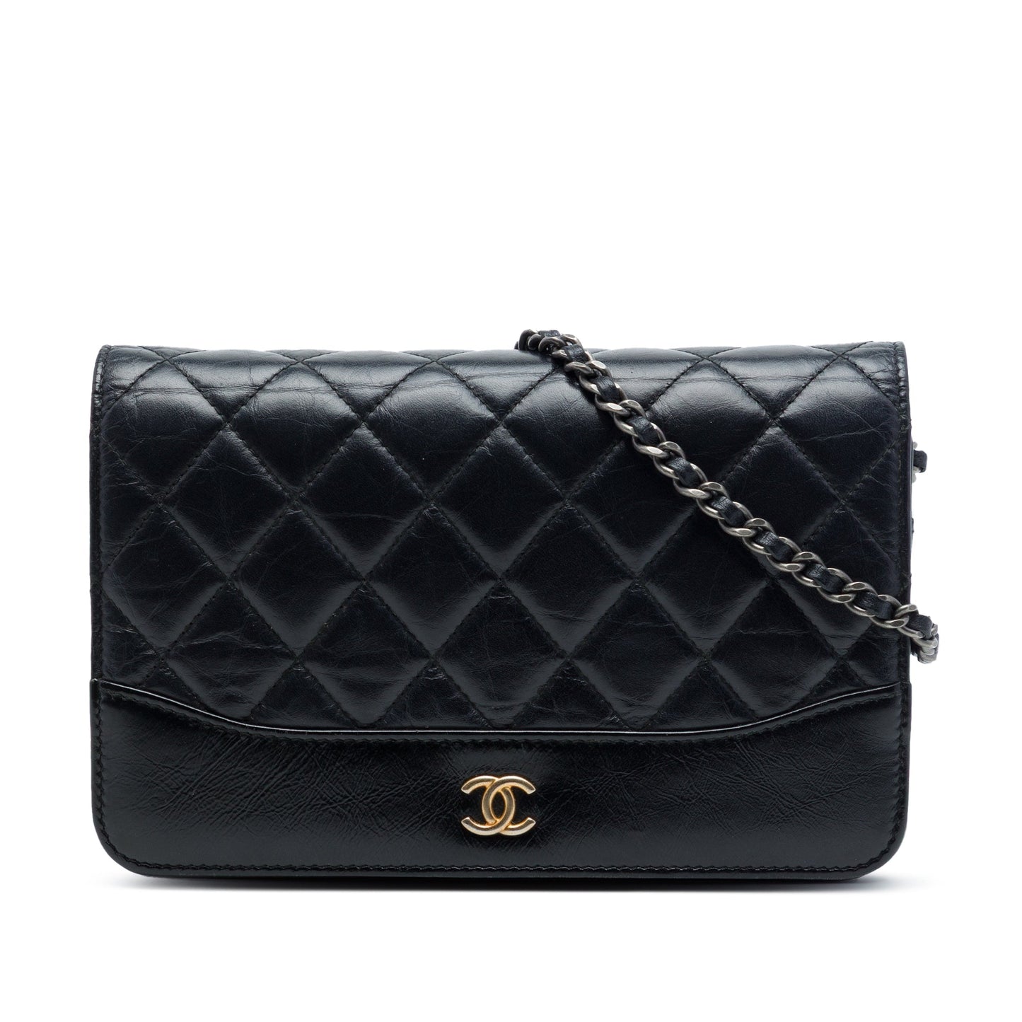 Chanel Quilted Aged Calfskin Gabrielle Wallet On Chain