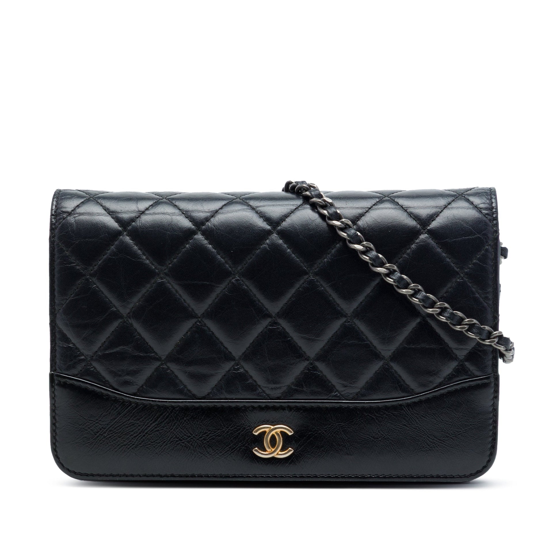 Chanel Quilted Aged Calfskin Gabrielle Wallet On Chain