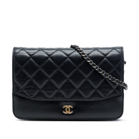 Chanel Quilted Aged Calfskin Gabrielle Wallet On Chain