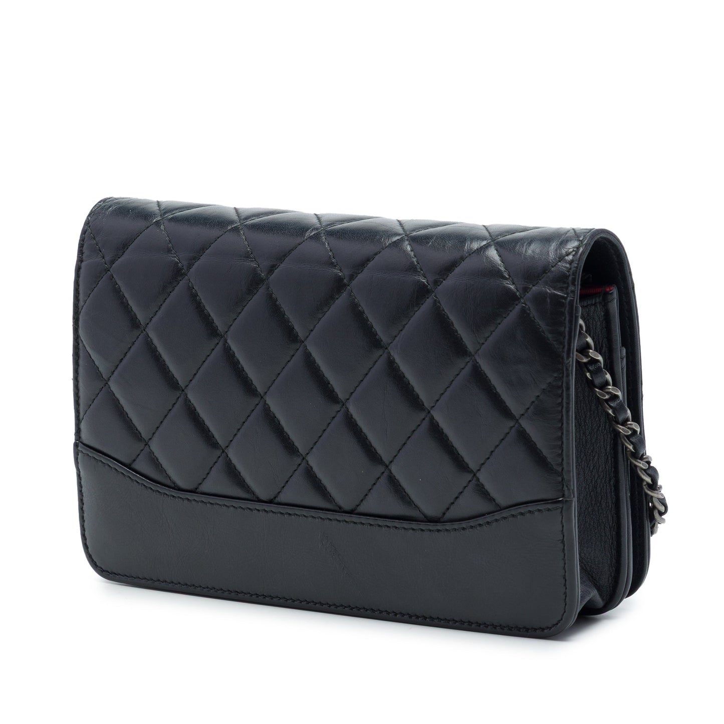 Chanel Quilted Aged Calfskin Gabrielle Wallet On Chain
