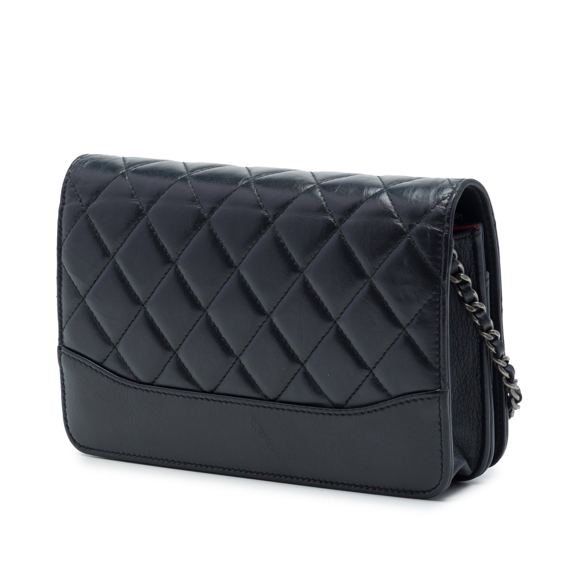 Chanel Quilted Aged Calfskin Gabrielle Wallet On Chain