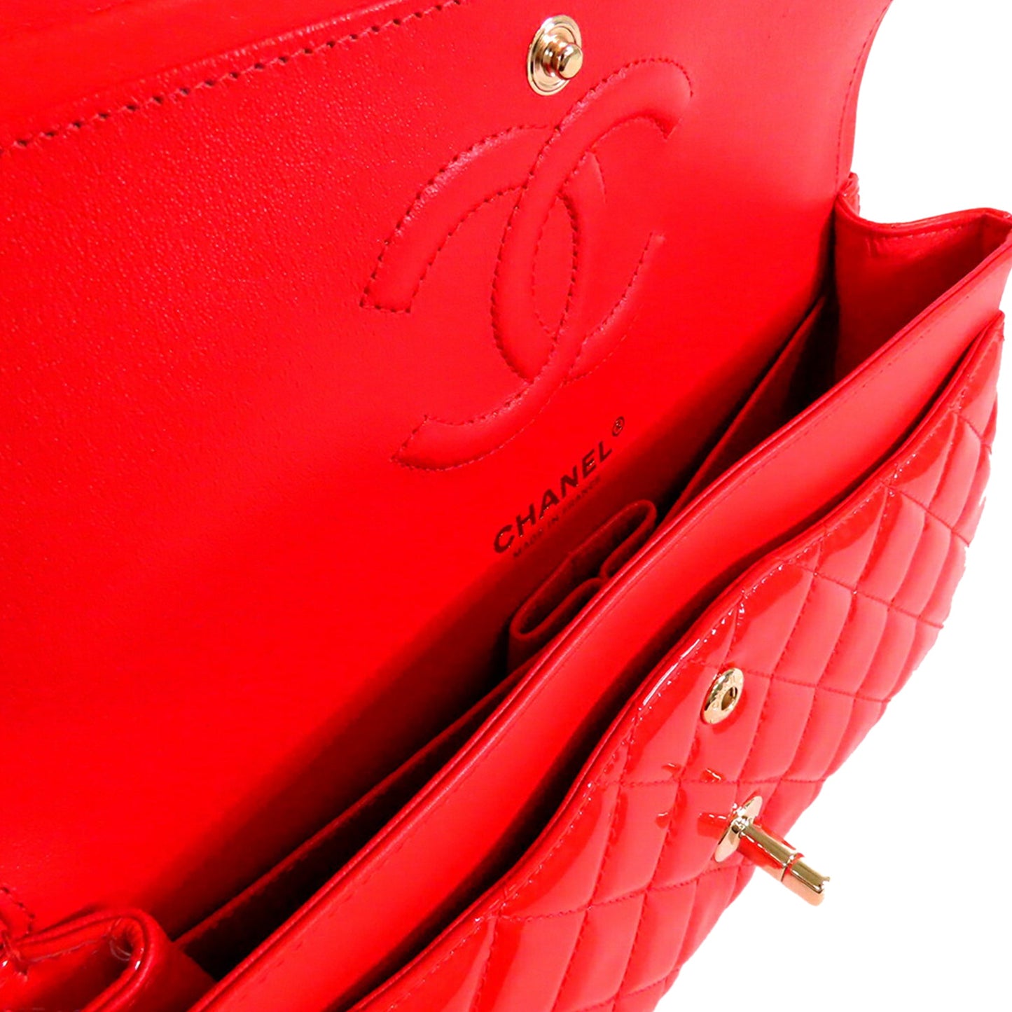 Chanel Medium Classic Patent Double Flap