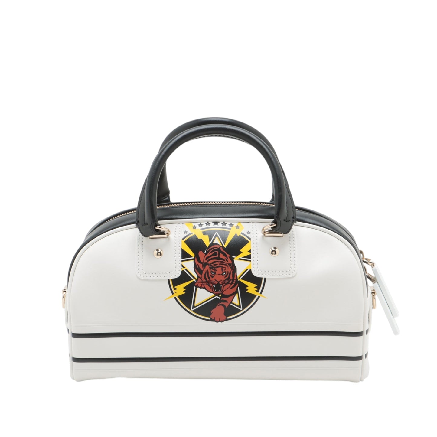 Dior Small Leather Tiger Dior Vibe Zip Bowling Bag