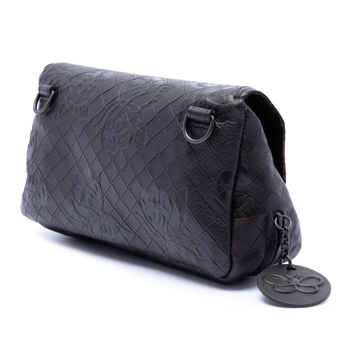 Bottega Veneta Small Calfskin Intrecciomirage Embossed Butterfly Chain Crossbody