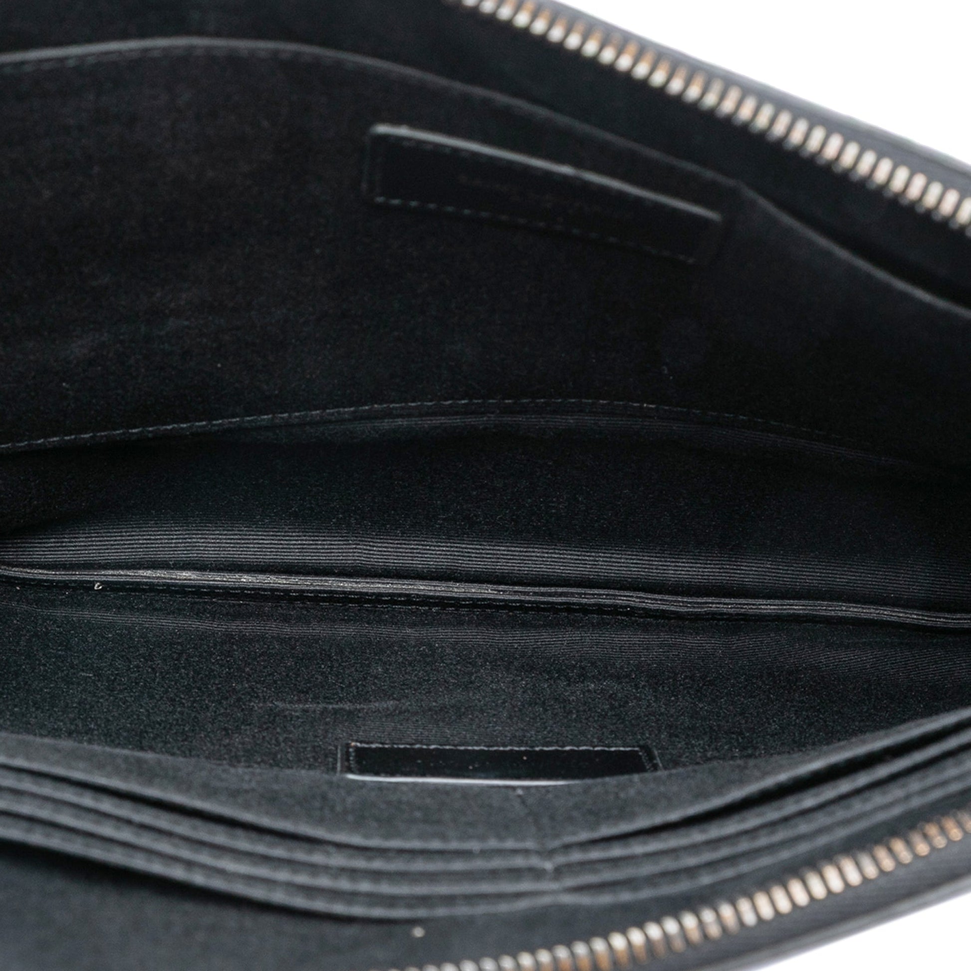 Croc Embossed Leather Monogram Document Holder