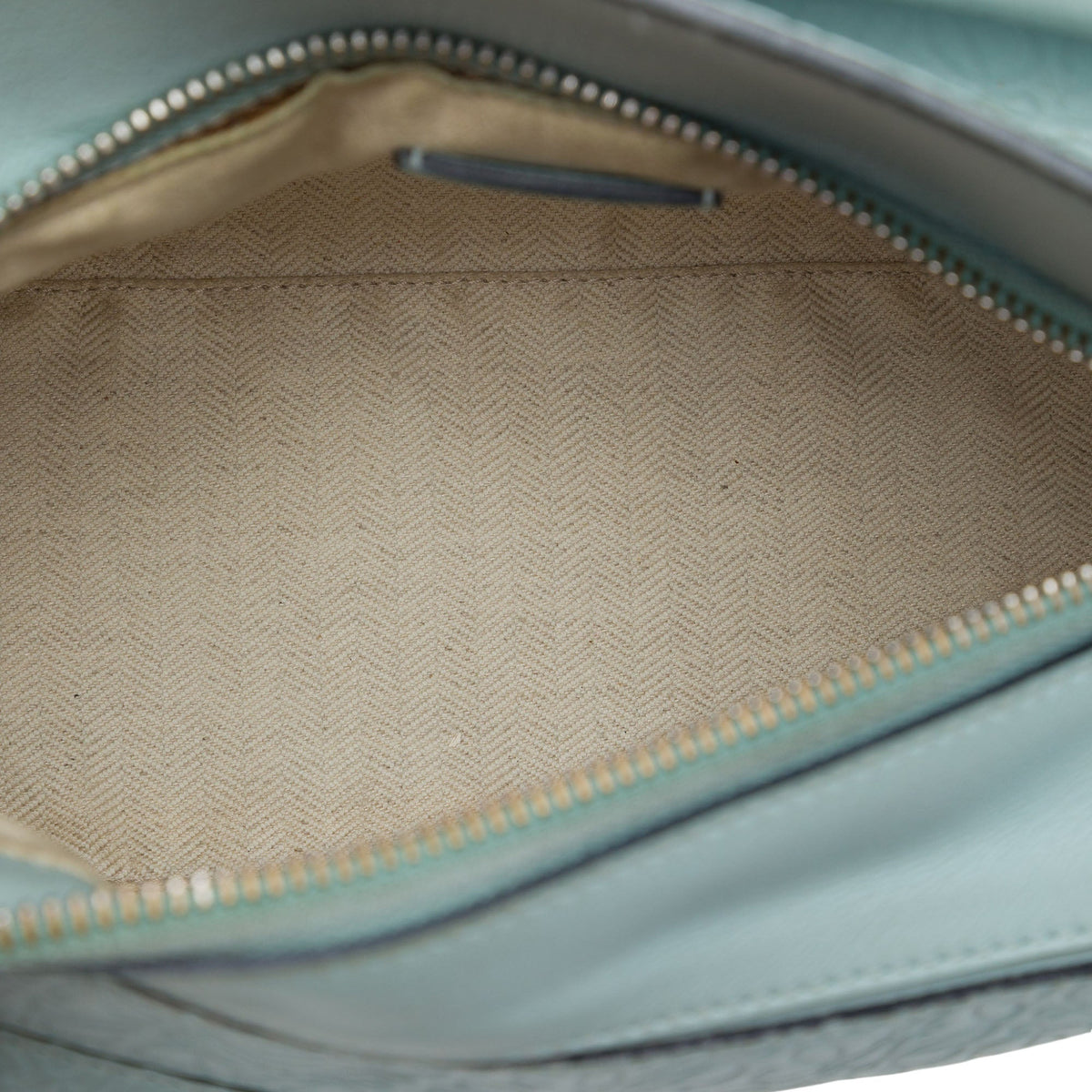 LOEWE Small Anagram Embossed Calfskin Puzzle Satchel — Blue