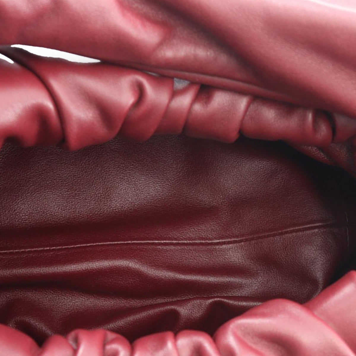 Bottega Veneta Lambskin The Shoulder Pouch — Red