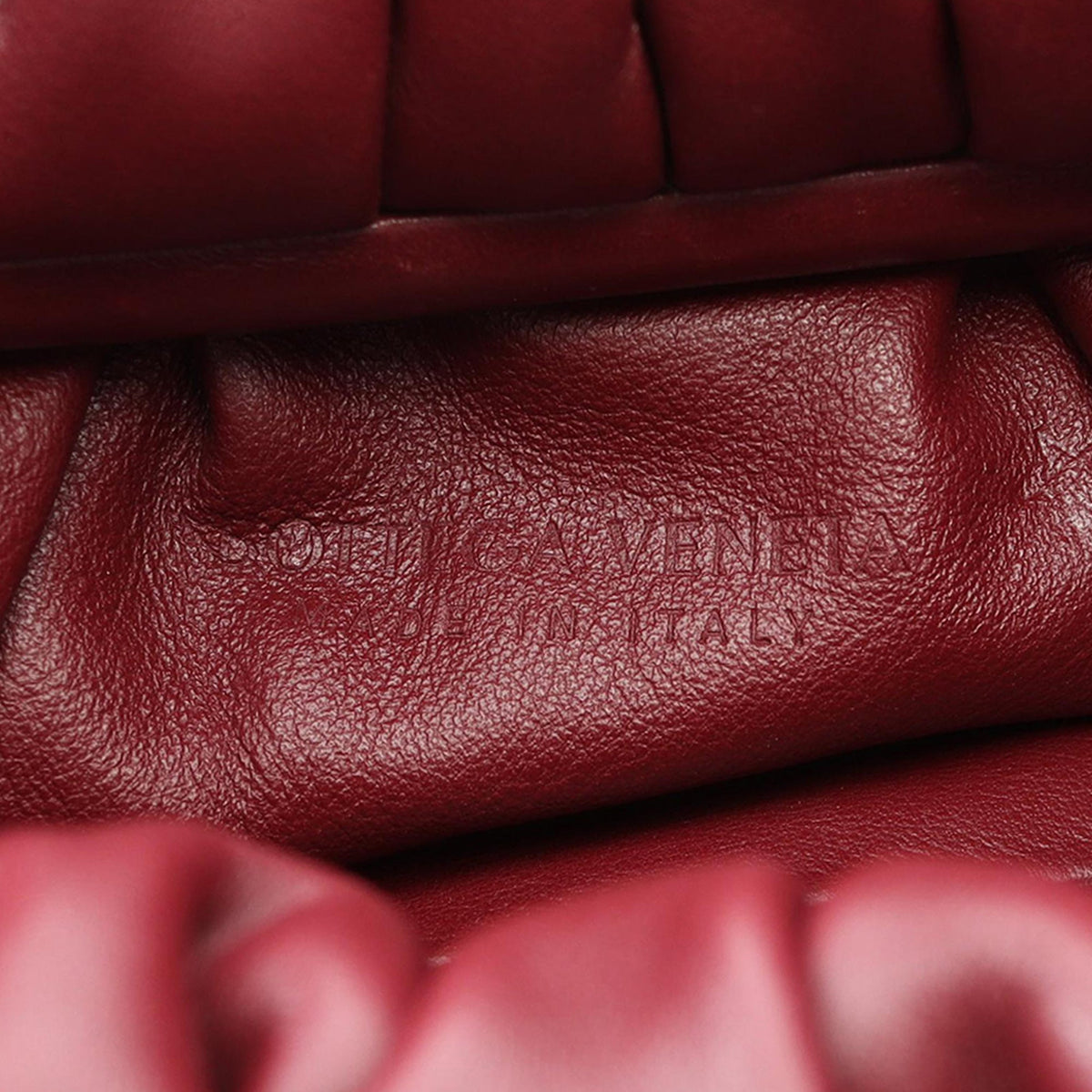 Bottega Veneta Lambskin The Shoulder Pouch — Red