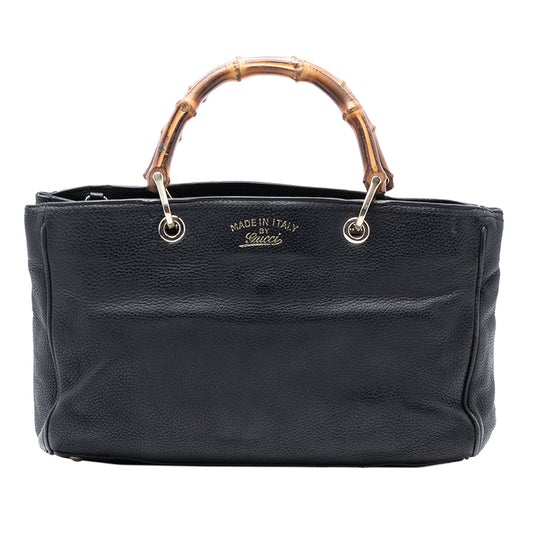 Gucci Medium Calfskin Bamboo Shopper Satchel