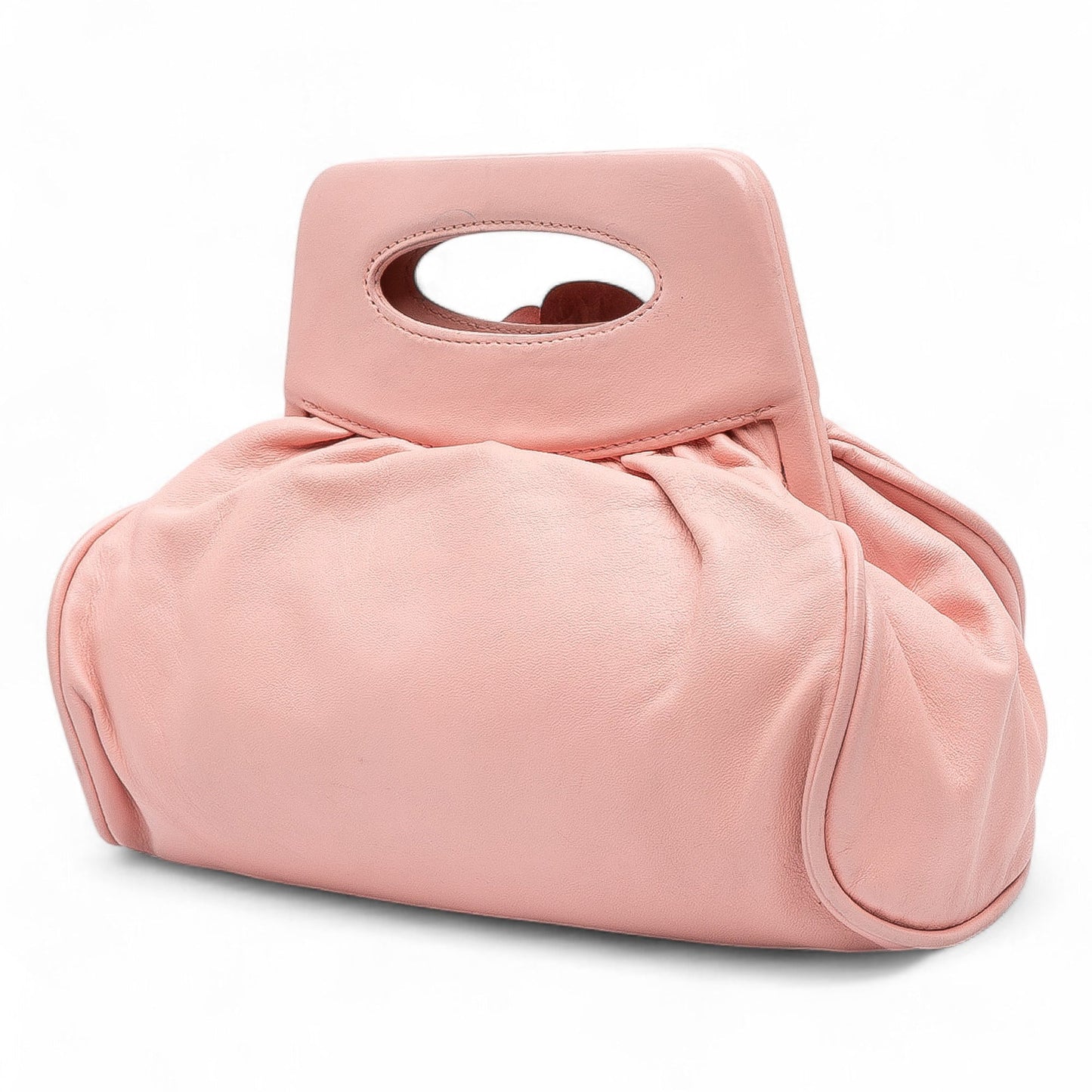 Chanel Lambskin Camellia Top Handle Frame Bag