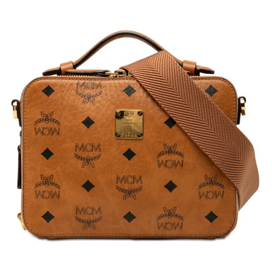 MCM Small Visetos Coated Canvas Klassik Satchel