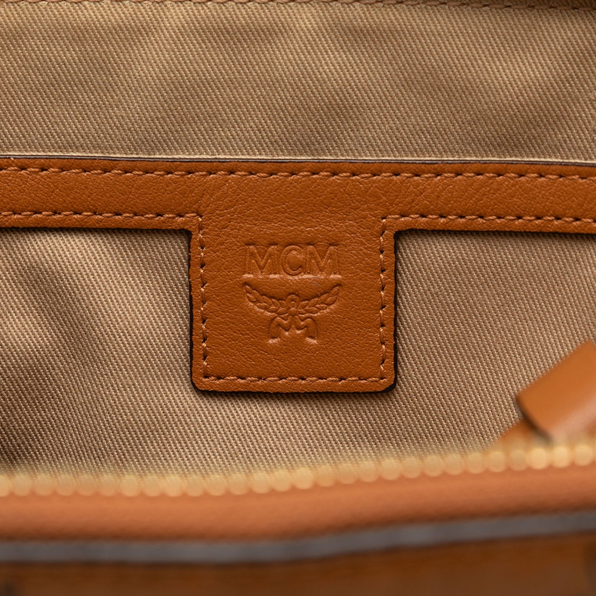 MCM Small Visetos Coated Canvas Klassik Satchel