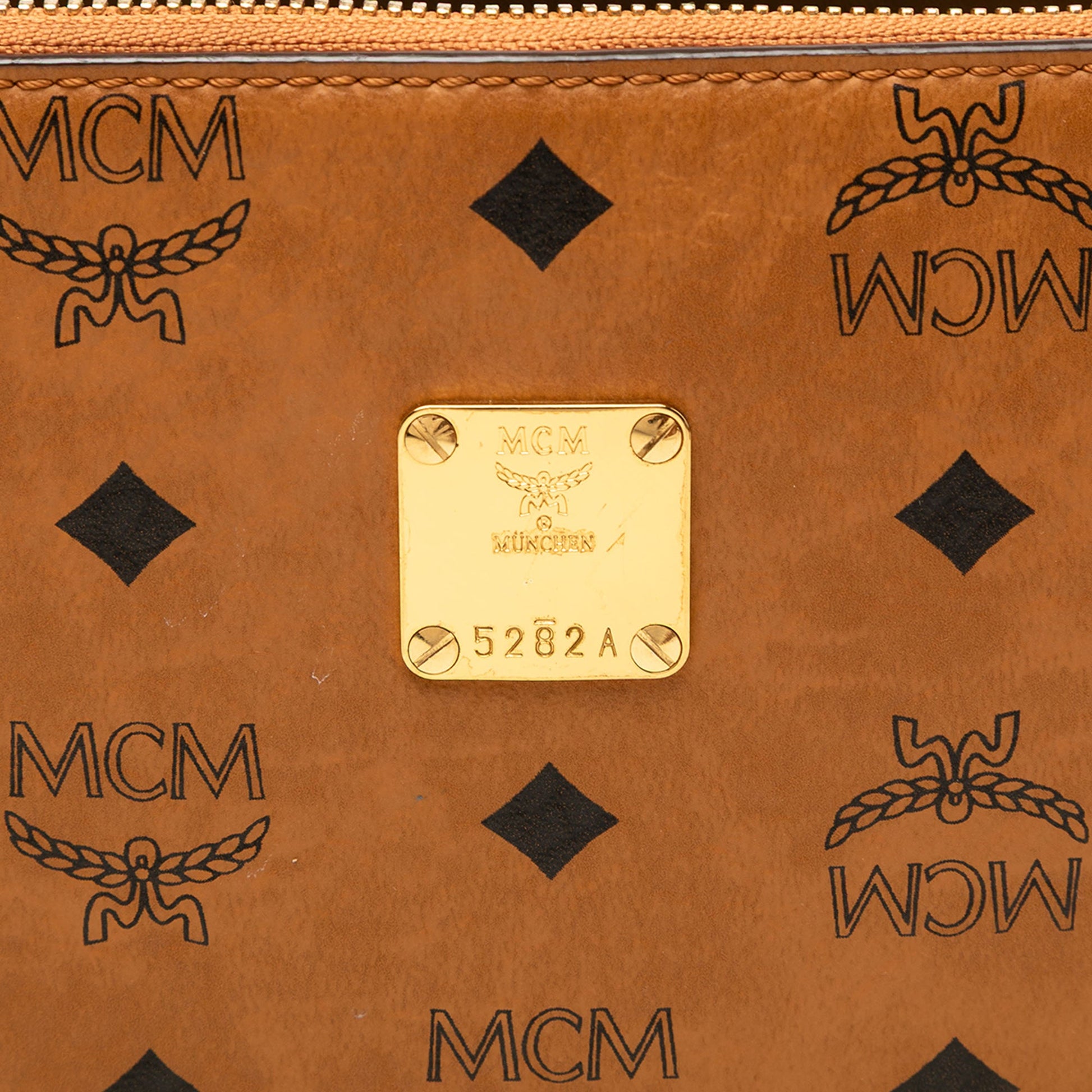 MCM Small Visetos Coated Canvas Klassik Satchel