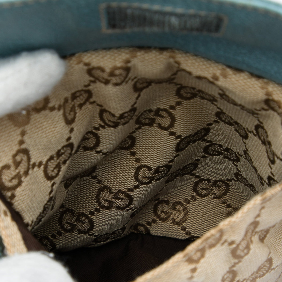 Gucci GG Canvas Web Double Pocket Belt Bag — Beige