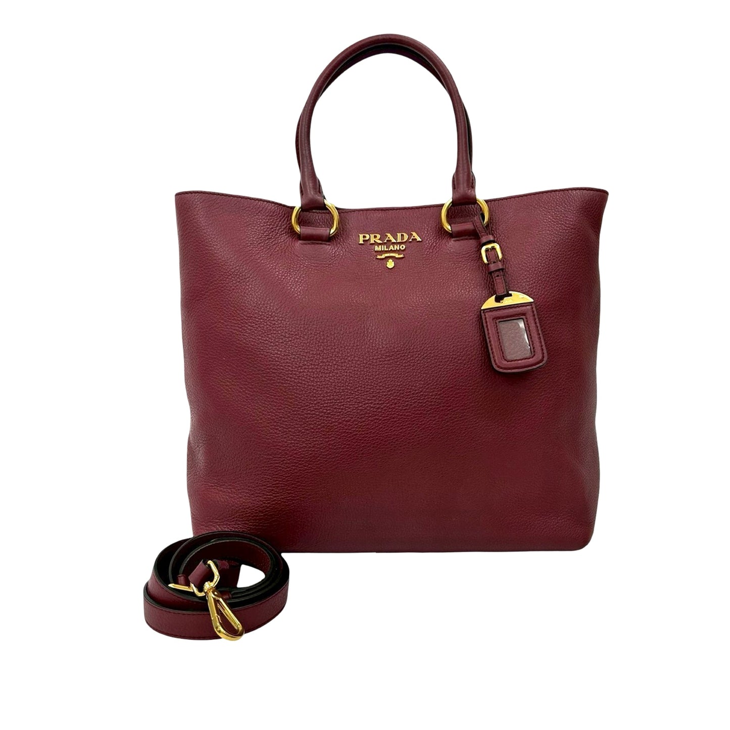 Prada Vitello Daino Open Convertible Tote