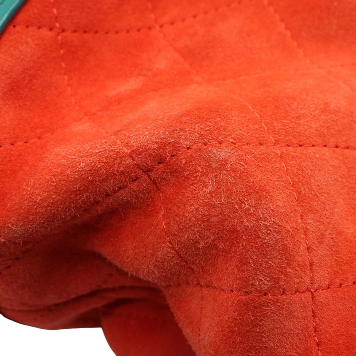 Chanel Medium Tricolor Quilted Suede and Calfskin Gabrielle Hobo — Orange