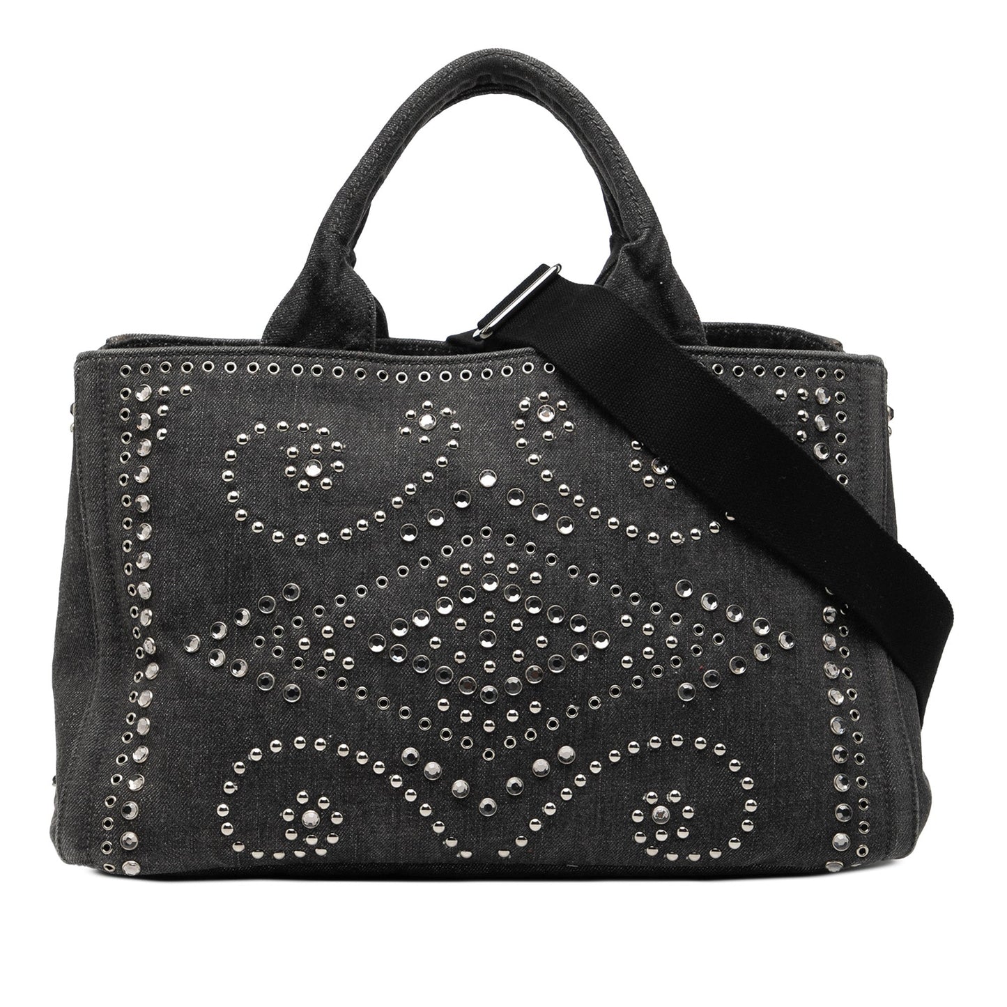 Prada Denim Canapa Bijoux Satchel