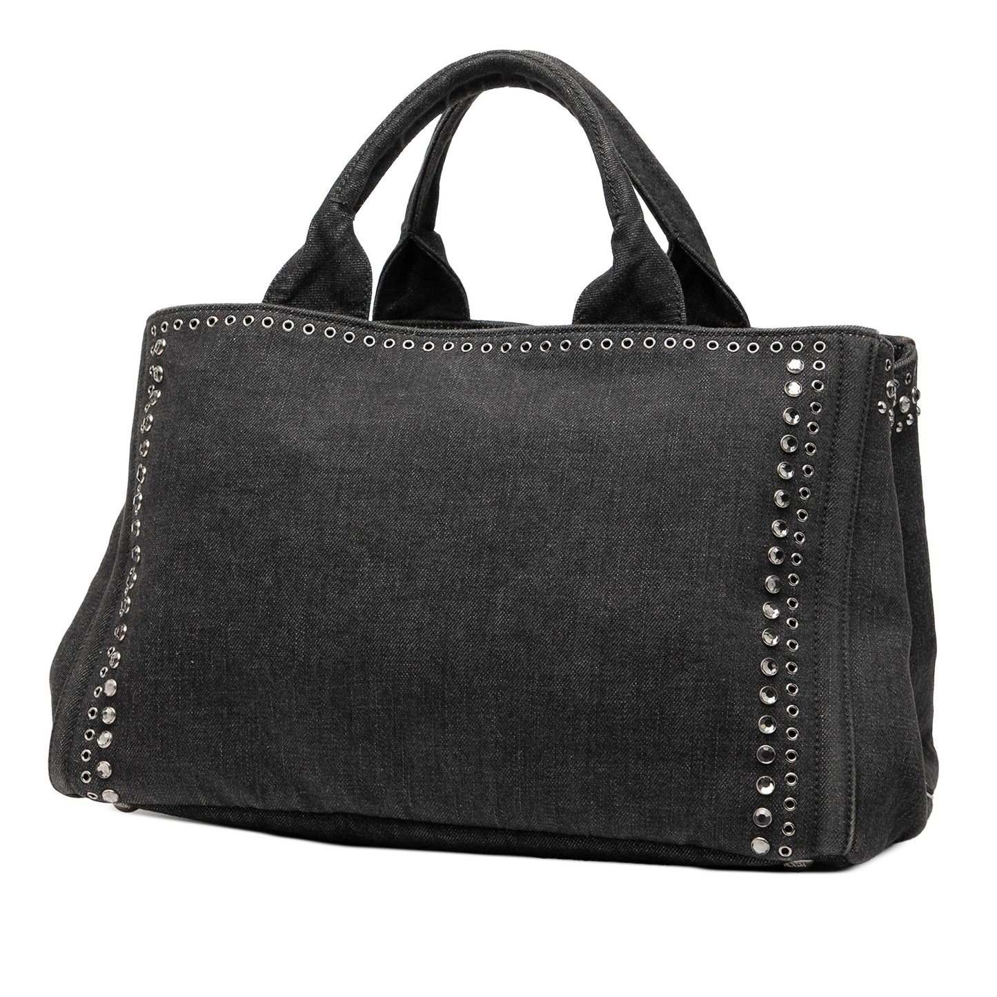 Prada Denim Canapa Bijoux Satchel