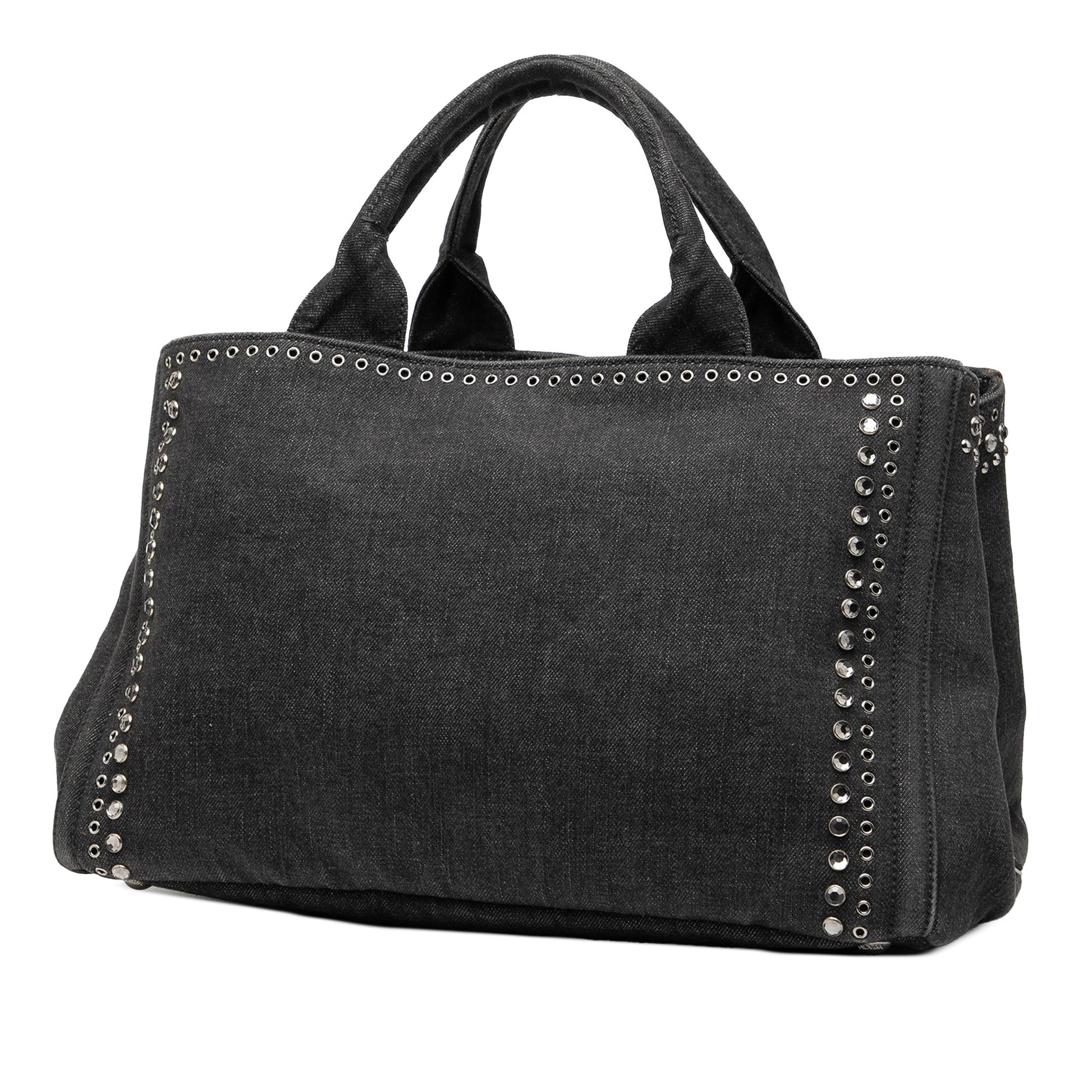 Prada Denim Canapa Bijoux Satchel