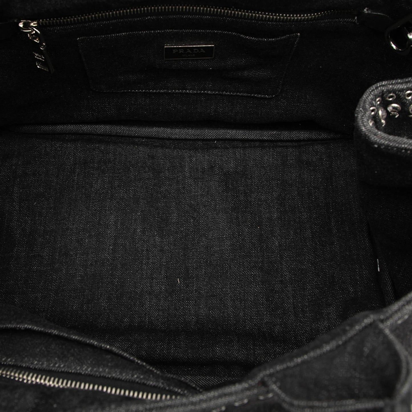Prada Denim Canapa Bijoux Satchel