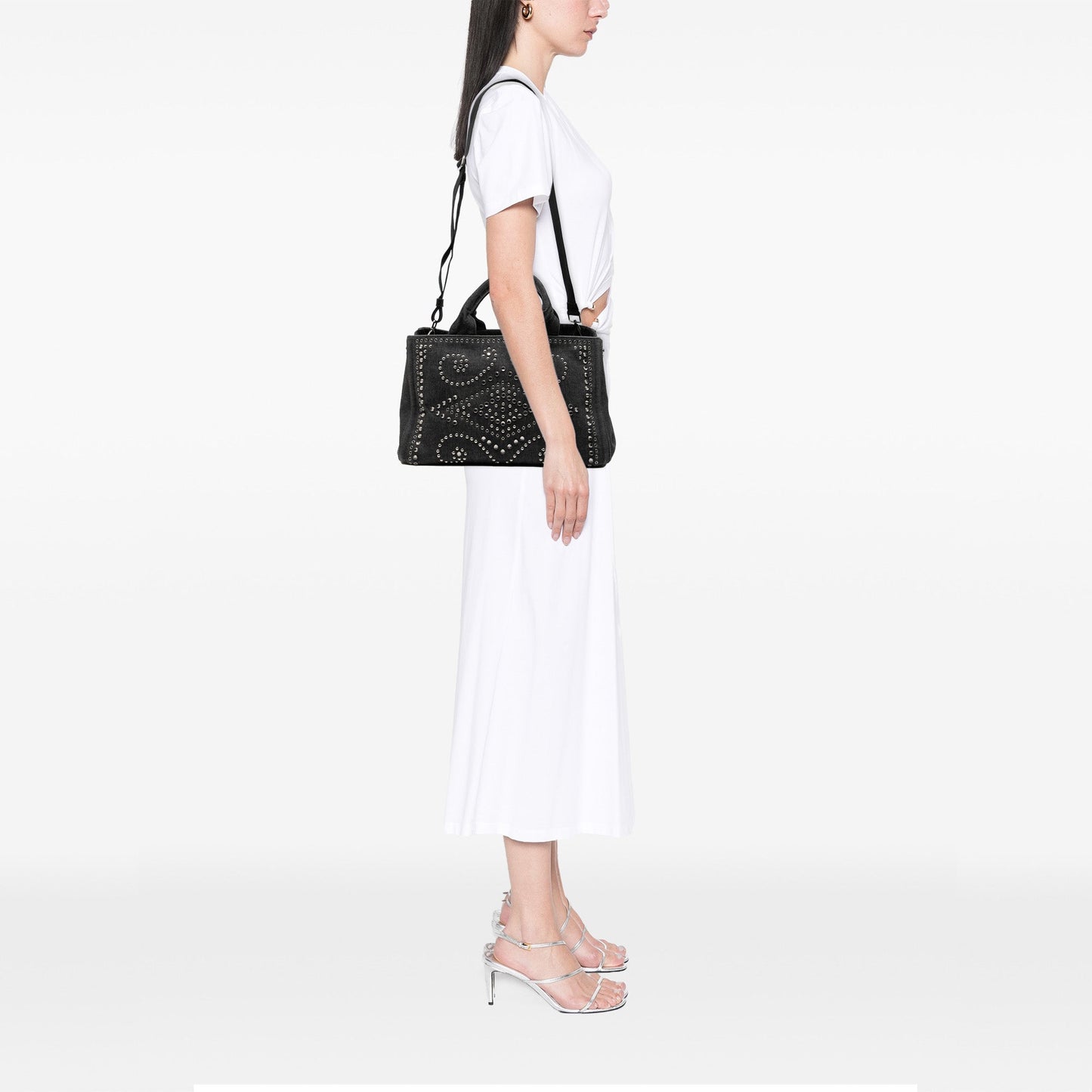 Prada Denim Canapa Bijoux Satchel